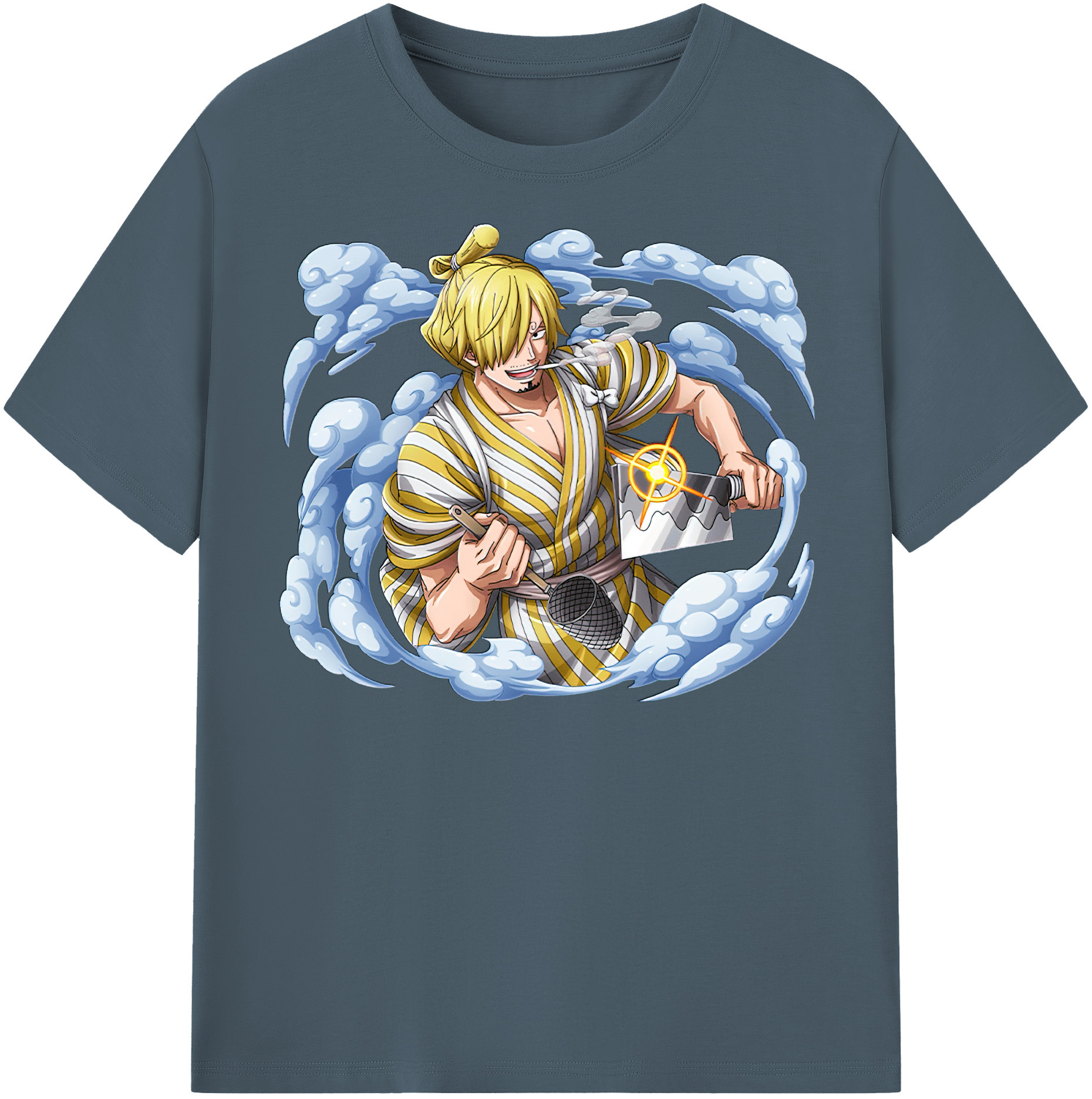 ワンピース サンジ ONE PIECE Sanji 綿100％半袖Tシャツ（フロントプリント）